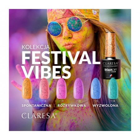 CLARESA Lakier hybrydowy Festival Vibes 2 -5g