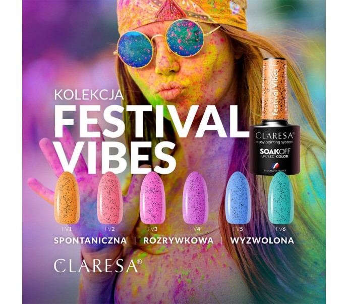 CLARESA Lakier hybrydowy Festival Vibes 3 -5g