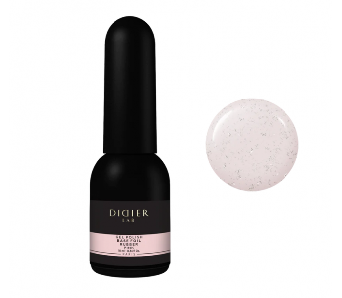 "DIDIER LAB" MASKUOJANTI KAUČIUKINĖ BAZĖ SU FOLIJA "RUBBER BASE FOIL", PINK, 10ML
