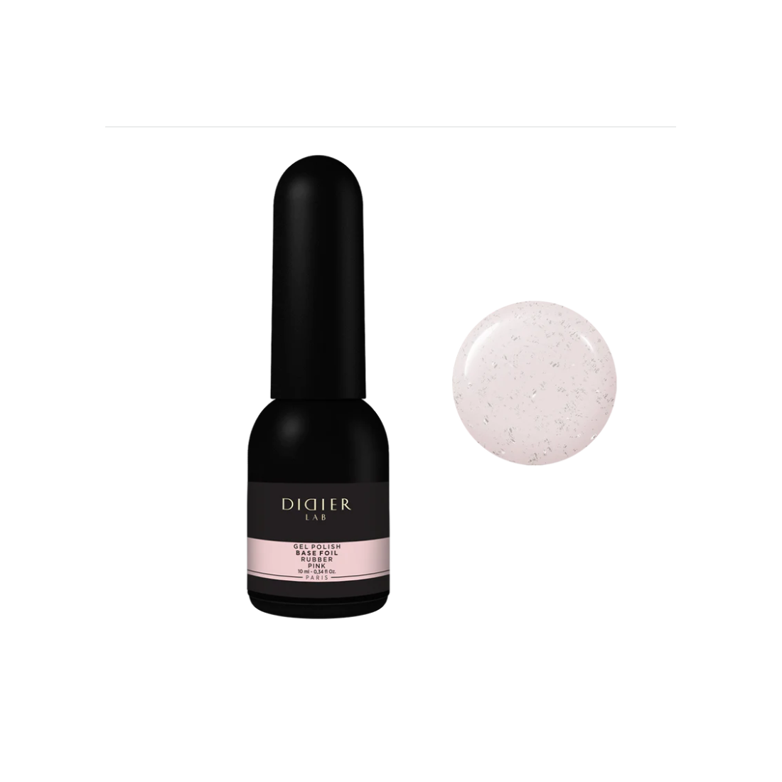 "DIDIER LAB" MASKUOJANTI KAUČIUKINĖ BAZĖ SU FOLIJA "RUBBER BASE FOIL", PINK, 10ML