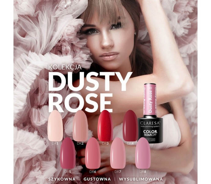 CLARESA HIBRIDINIS NAGŲ LAKAS DUSTY ROSE 1, 5g