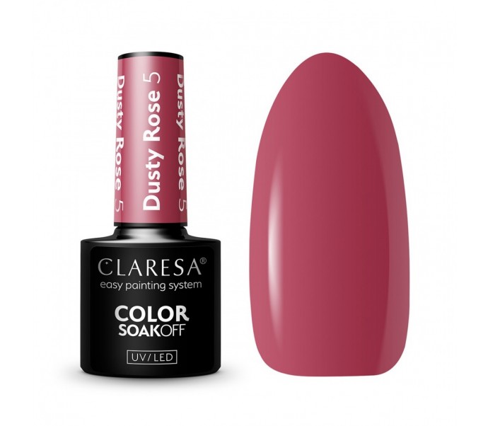 CLARESA HIBRIDINIS NAGŲ LAKAS DUSTY ROSE 5, 5g