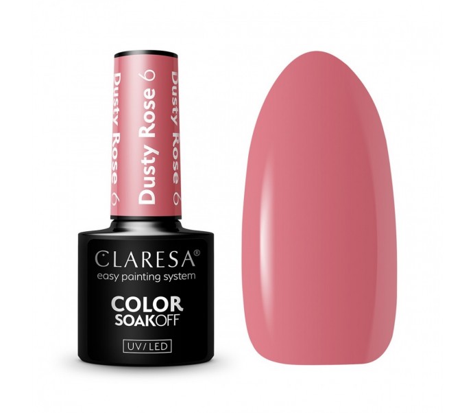 CLARESA HIBRIDINIS NAGŲ LAKAS DUSTY ROSE 6, 5g