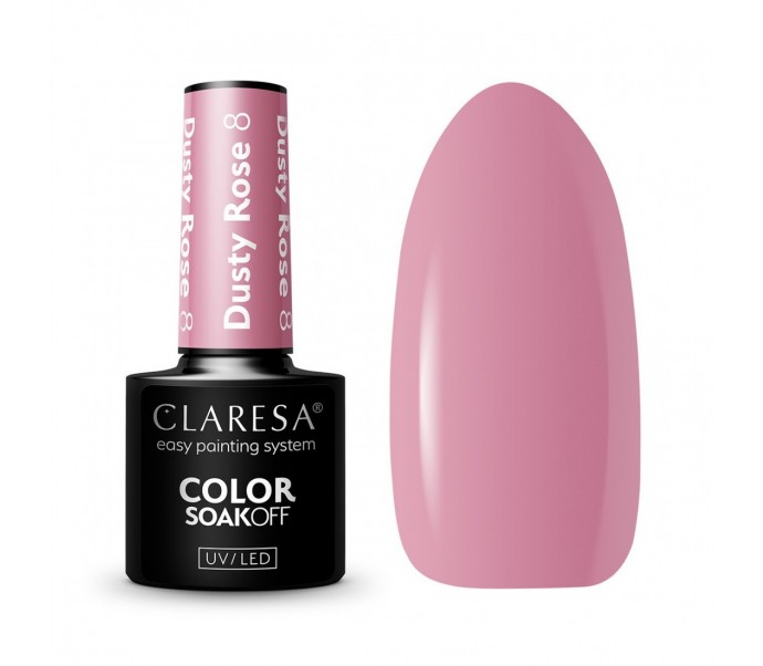 CLARESA HIBRIDINIS NAGŲ LAKAS DUSTY ROSE 8, 5G