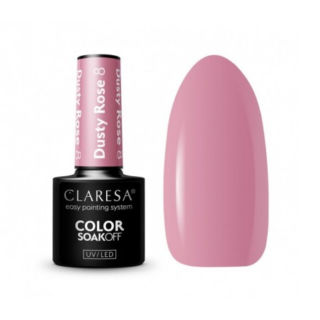 CLARESA HIBRIDINIS NAGŲ LAKAS DUSTY ROSE 8, 5G