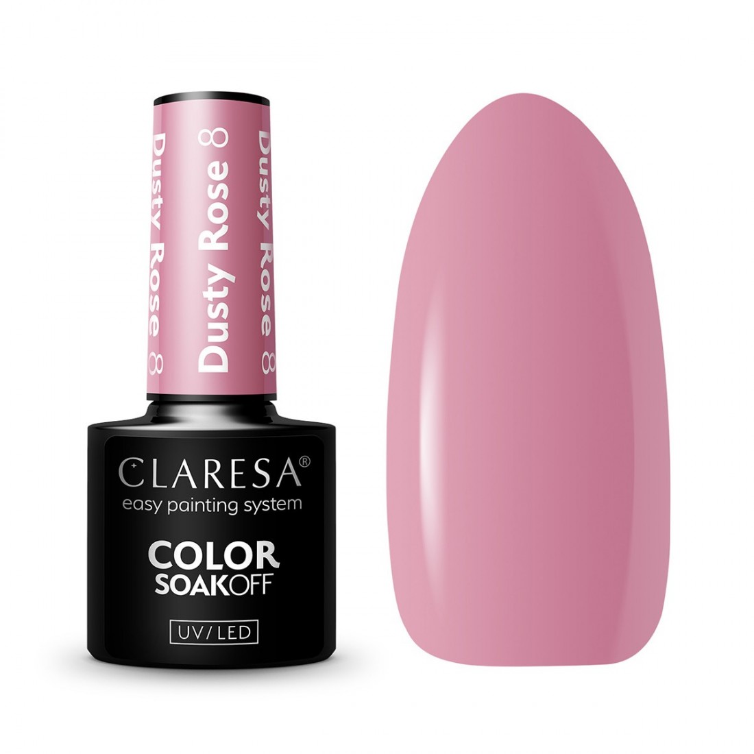 CLARESA HIBRIDINIS NAGŲ LAKAS DUSTY ROSE 8, 5G