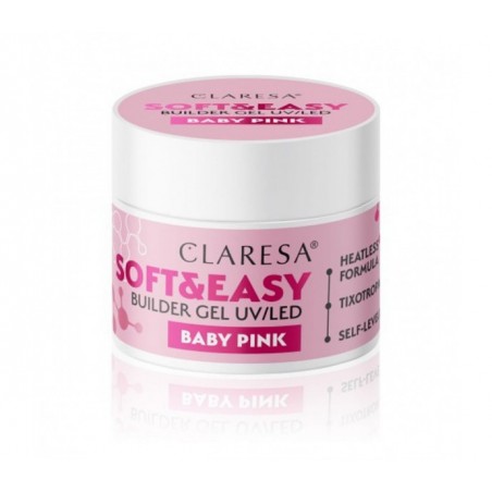 CLARESA STATYBINIS GELIS SOFT & EASY BABY PINK 12G