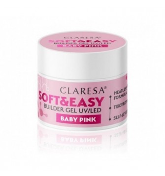 CLARESA STATYBINIS GELIS SOFT & EASY BABY PINK 45G