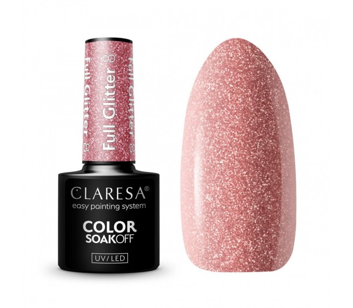 CLARESA Hibridinis lakas FULL GLITTER 8 -5g