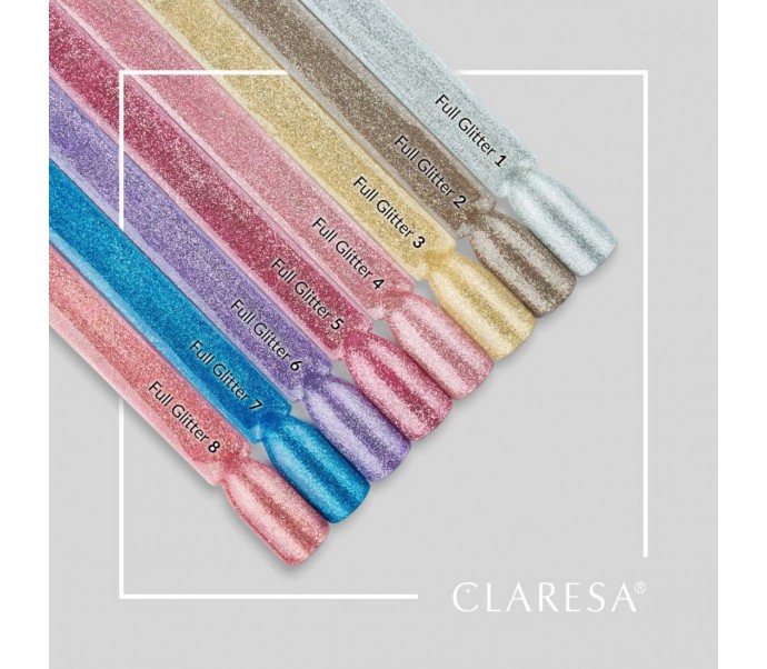 CLARESA Hibridinis lakas FULL GLITTER 8 -5g