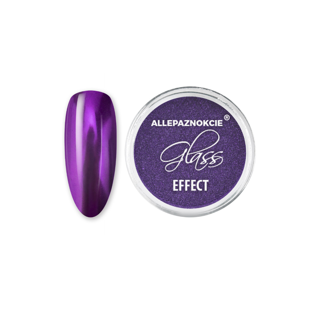 Nagų dizaino dulkės GLASS PURPLE 7