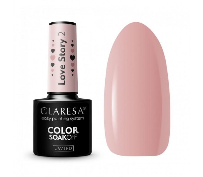 CLARESA hibridinis nagų lakas LOVE STORY 2 - 5g