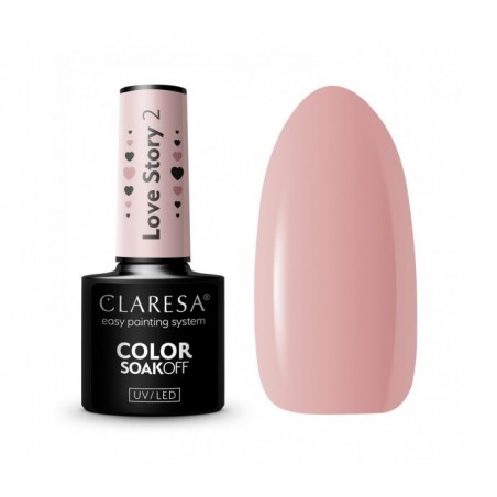 CLARESA hibridinis nagų lakas LOVE STORY 2 - 5g