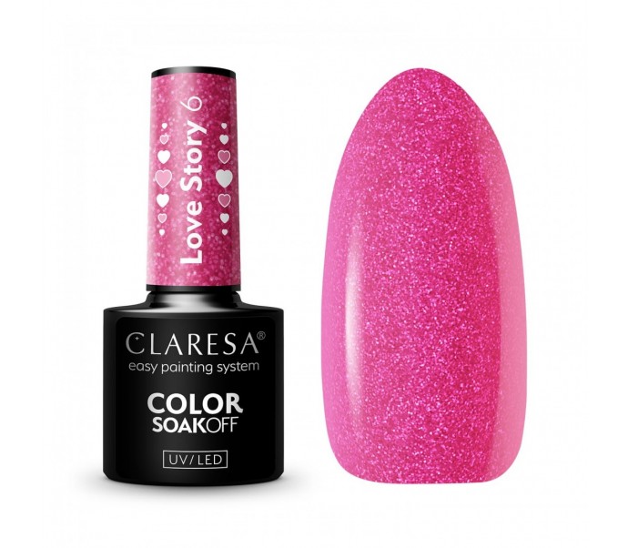 CLARESA hibridinis nagų lakas LOVE STORY 6 - 5g