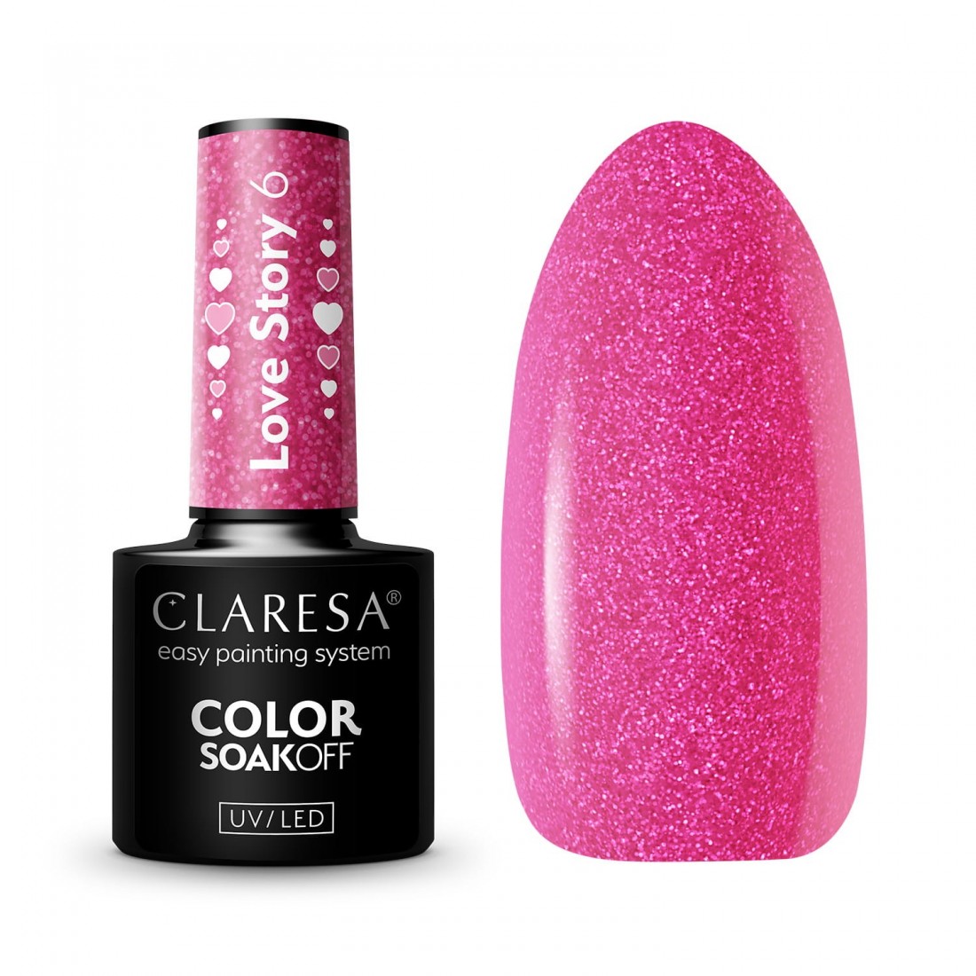 CLARESA hibridinis nagų lakas LOVE STORY 6 - 5g