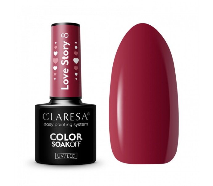CLARESA hibridinis nagų lakas LOVE STORY 8 - 5g