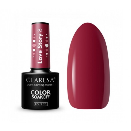CLARESA hibridinis nagų lakas LOVE STORY 8 - 5g