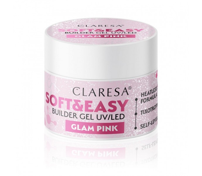 Claresa statybinis gelis Soft&Easy Glam Pink 45 g