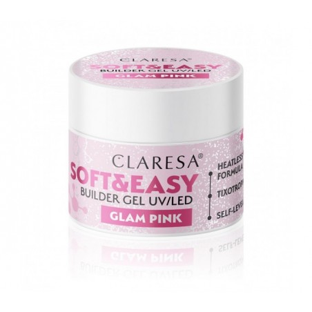Claresa statybinis gelis Soft&Easy Glam Pink 45 g