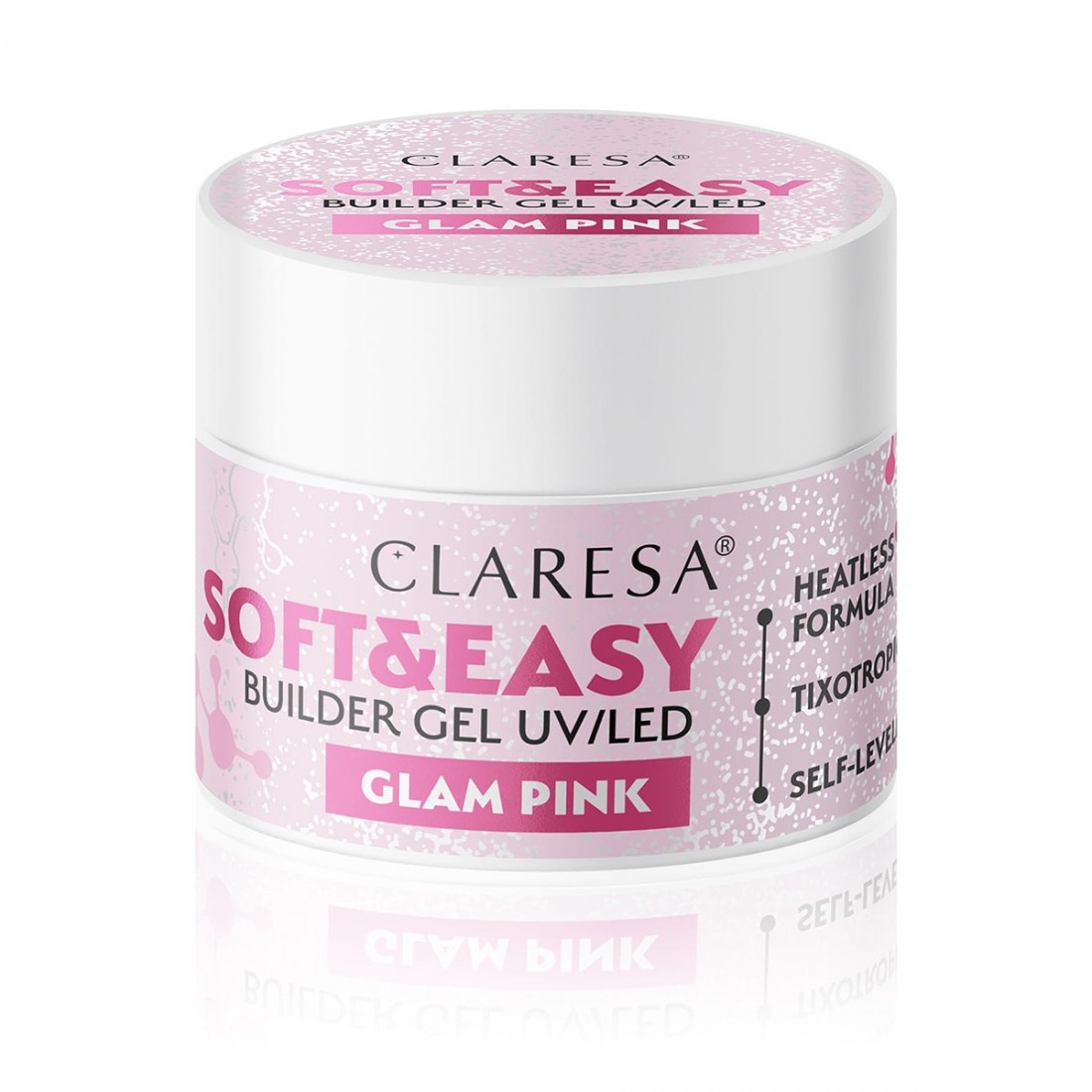 Claresa statybinis gelis Soft&Easy Glam Pink 45 g