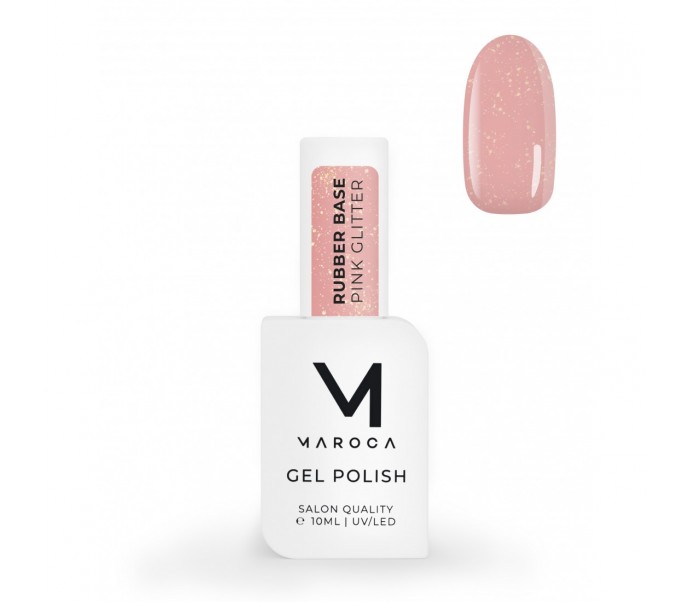 MAROCA Rubber base "PINK GLITTER", 10ml