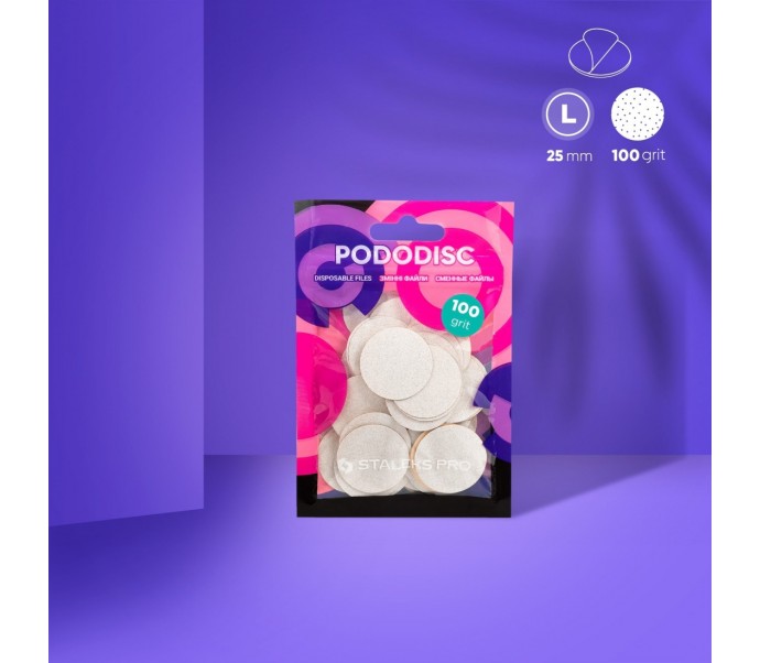 Staleks abrazyvai podo diskui M 100gr 50vnt PDF-20-100W
