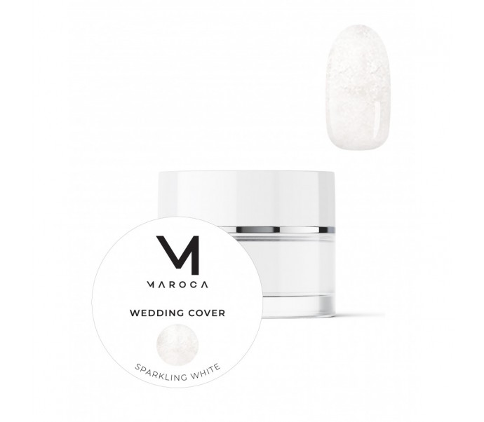 Nagų priauginimo gelis MAROCA "Wedding pearl sparkling white"