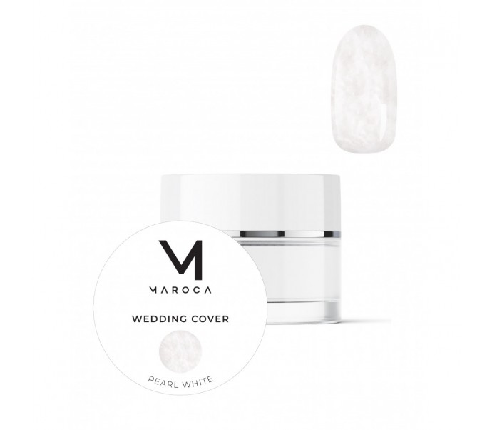 Nagų priauginimo gelis MAROCA "Wedding cover pearl white"