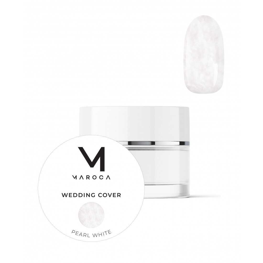 Nagų priauginimo gelis MAROCA "Wedding cover pearl white"