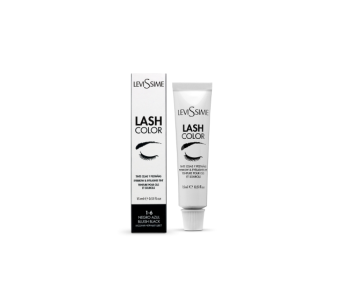 Levissime blakstienų ir antakių dažai BLUISH BLACK, 15ml