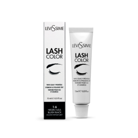 Levissime blakstienų ir antakių dažai BLUISH BLACK, 15ml