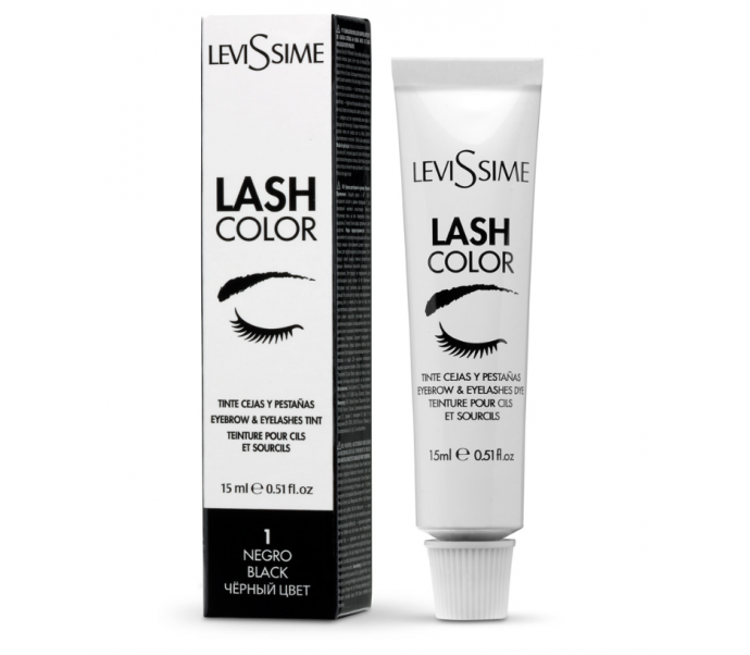 Levissime blakstienų ir antakių dažai BLACK, 15ml