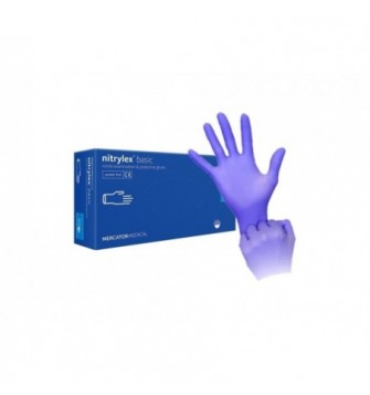 Nitrilinės pirštinės mėlyna "NITRYLEX BASIC" 100vnt