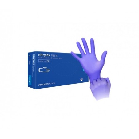 Nitrilinės pirštinės mėlyna "NITRYLEX BASIC" 100vnt