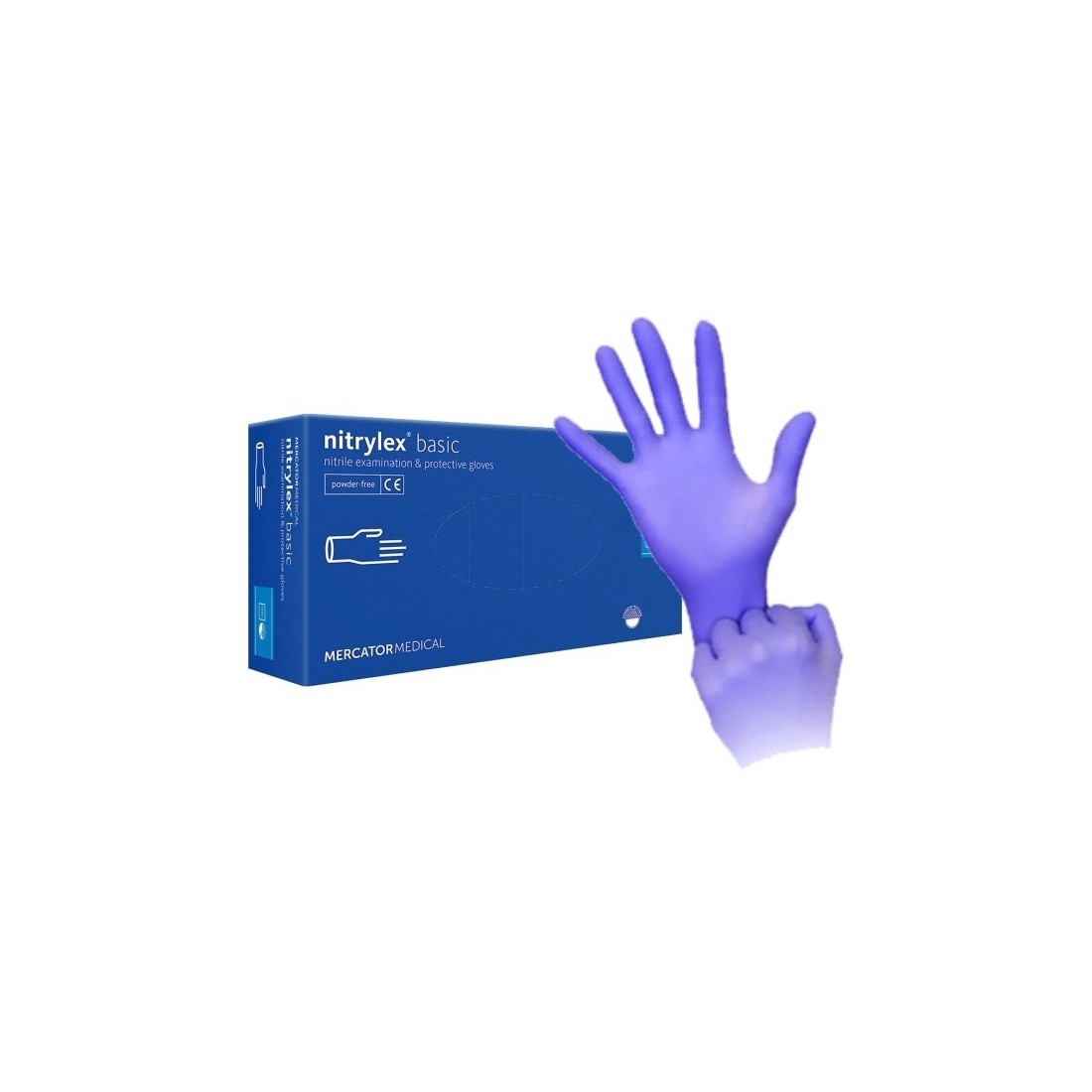 Nitrilinės pirštinės mėlyna "NITRYLEX BASIC" 100vnt