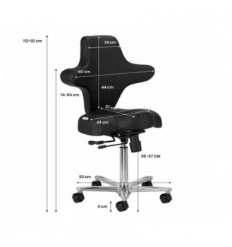 Azzurro Special 152 meistro kėdė, juoda