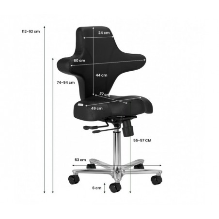 Azzurro Special 152 meistro kėdė, juoda