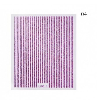 Nagų dizaino lipdukai - juostelės rožinės