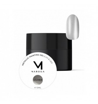 MAROCA Nagų dizaino gelis  "Metallic painting gel silver"