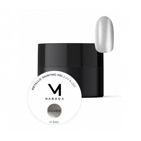 MAROCA Nagų dizaino gelis  "Metallic painting gel silver"