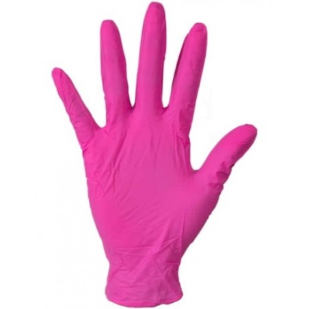 Nitrilinės pirštinės Nitrylex Magenta, rožinės spalvos, L  100vnt.