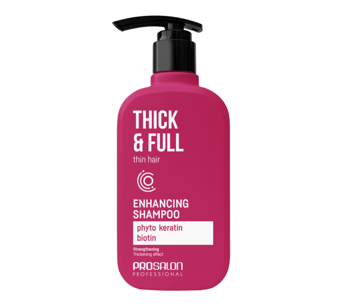PROSALON ''THICK & FULL'' plonų plaukų šampūnas ,375ml