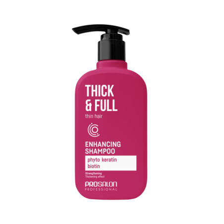 PROSALON ''THICK & FULL'' plonų plaukų šampūnas ,375ml