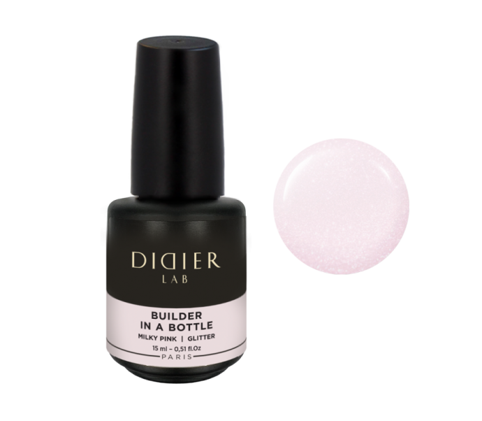 DIDIER LAB savaime išsilyginantis gelis, MILKY PINK GLITT, 15ML