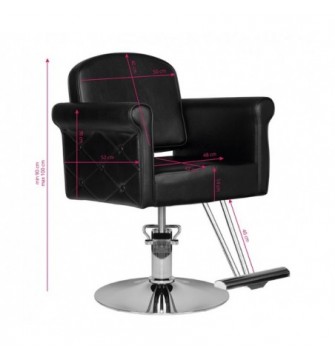 HAIR SYSTEM kirpyklos kėdė HS69, juoda