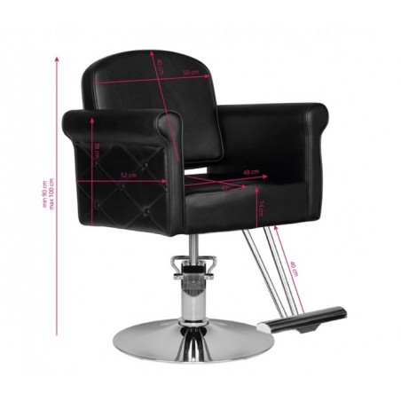 HAIR SYSTEM kirpyklos kėdė HS69, juoda