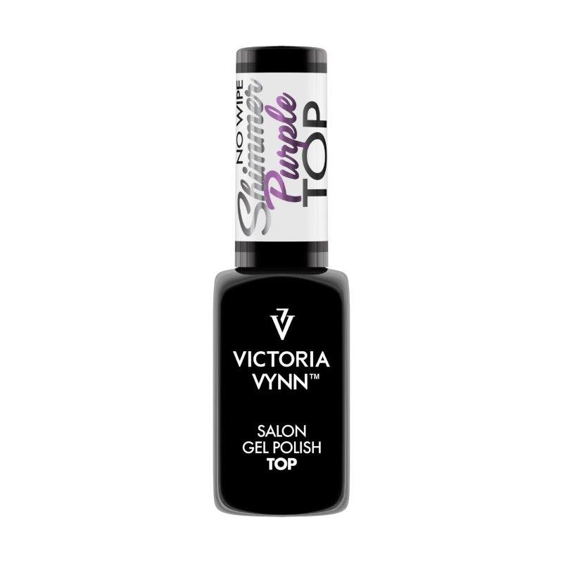 Victoria Vynn Topas su blizgučiais NO WIPE "Shimmer Purple" 8ml