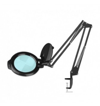 Lempa lupa  8012/5" juoda, tvirtinama ant stalo