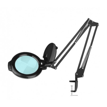 Lempa lupa  8012/5" juoda, tvirtinama ant stalo