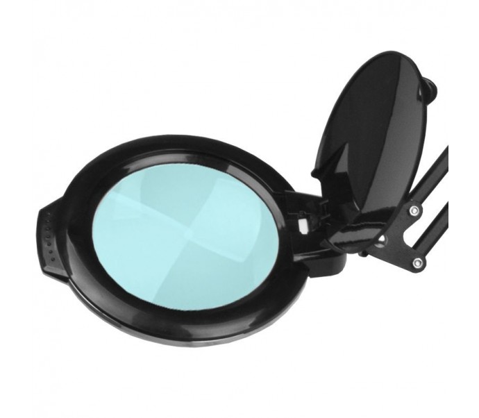 Lempa lupa  8012/5" juoda, tvirtinama ant stalo